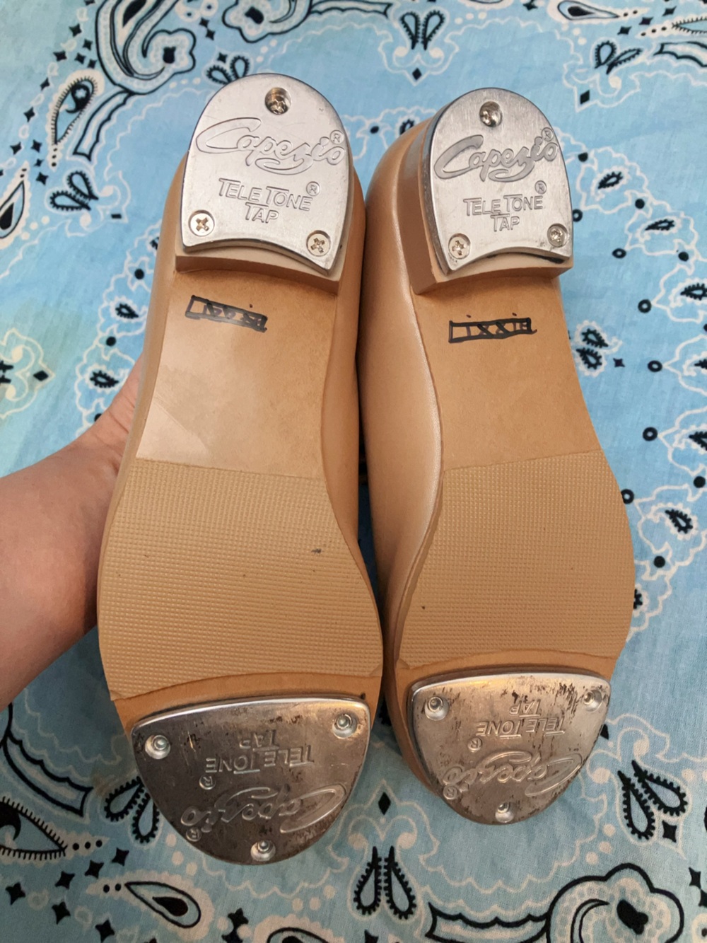 Capezio Teletone Tap Shoes Nude for girl - Picture 4 of 6